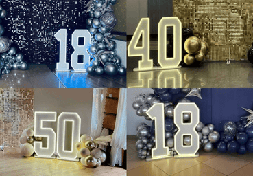 Napisy led 18, 40, 50
